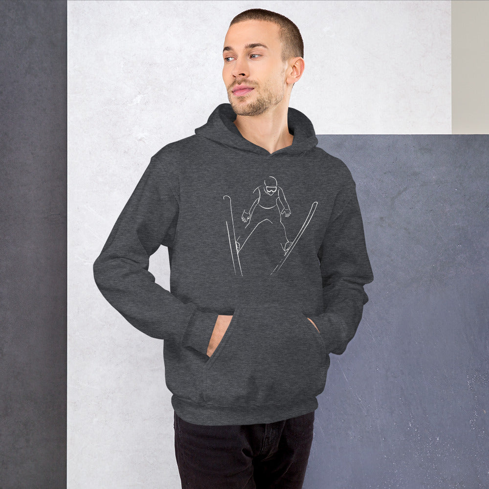 Men Ski Jumper Hoodie Dark Grey