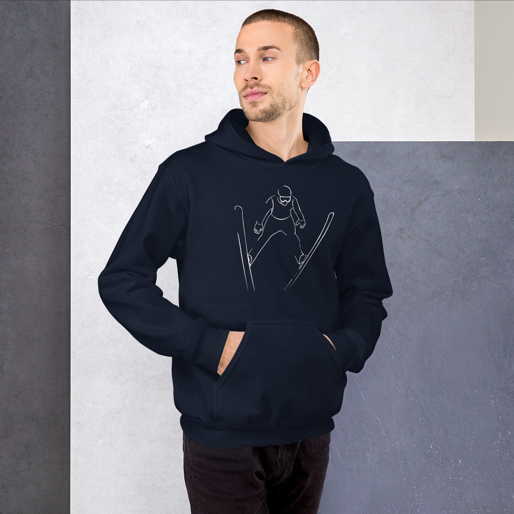 Men Ski Jumper Hoodie Navy